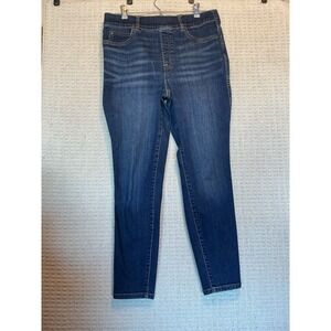 SPANX Ankle Skinny Jeans Blue Wash LARGE 20342R Shaping